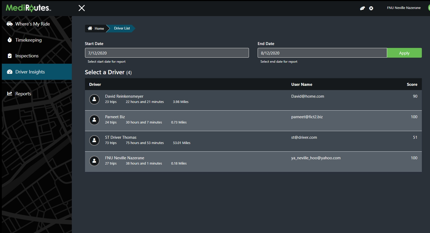 Driver Insights Step 1